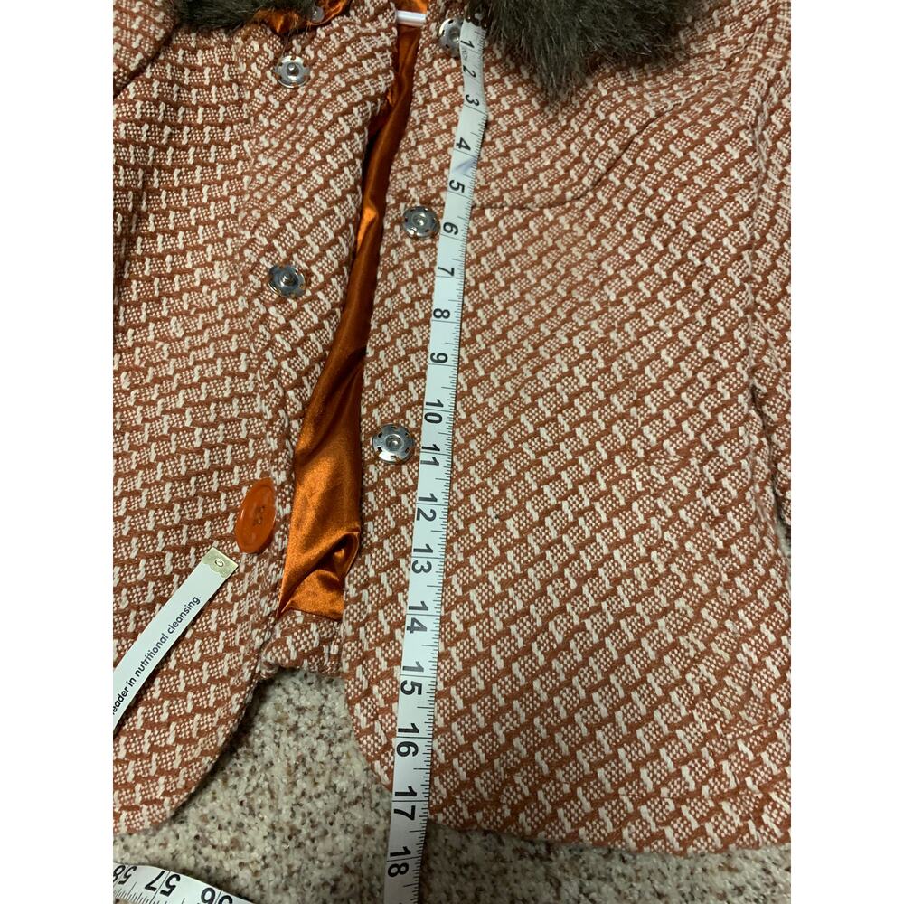 Seine Orange White Tweed Style Jacket - Picture 11 of 16